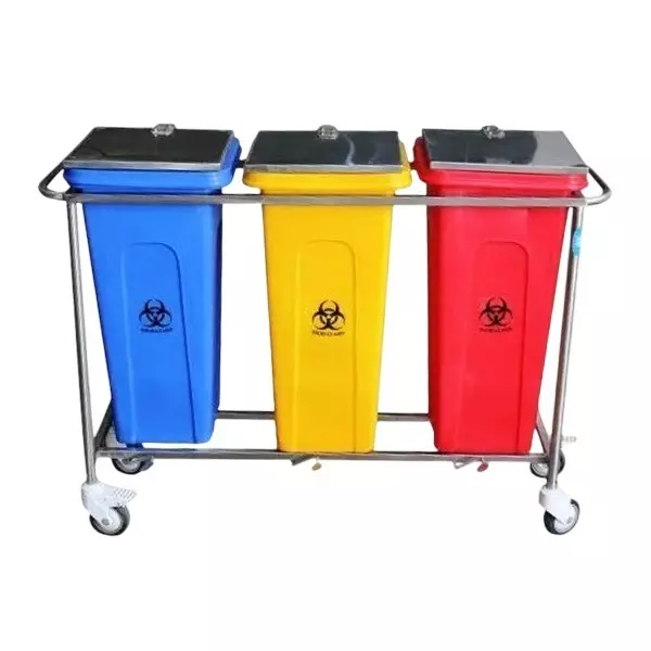 Meditech Medical Waste Bin Trolley 4 Wheel 20 L Symmetry With Outer Bucket LDPE, MHC/WA-096