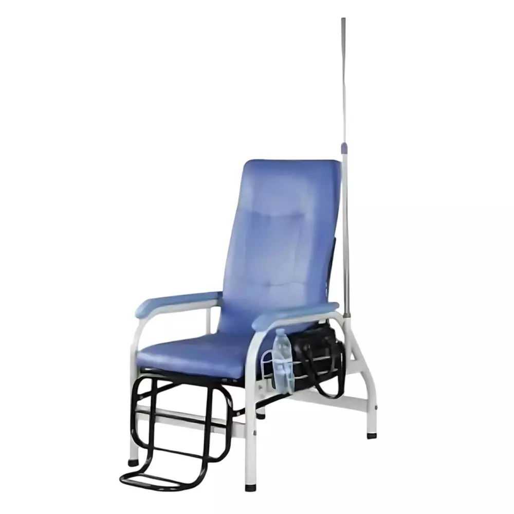 ABCO Blood Transfusion Chair Size 46x38x80 cm in Blue & White Color for Clinics & Hospitals, WH-169A