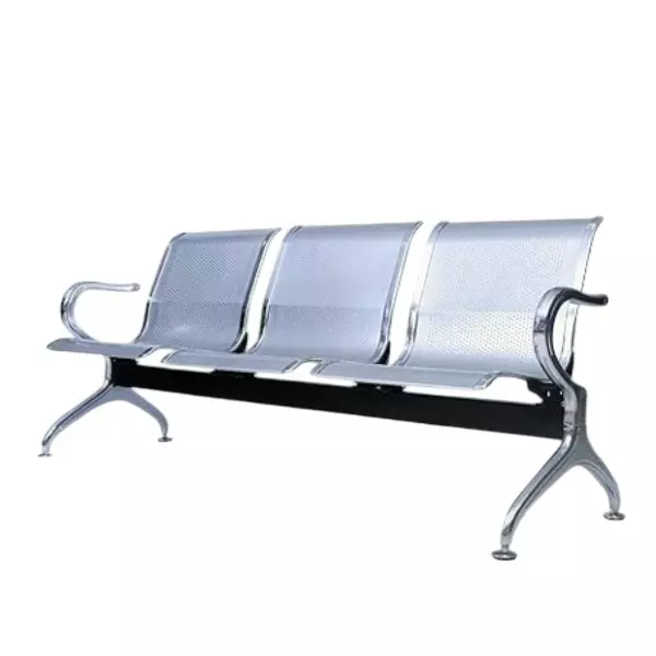 Meditech Waiting Chair 3 Seating With Arm And Backrest Chrome Plated, MHC/WF-179