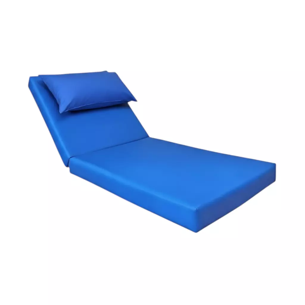 Mediwere Semi Fowler Mattress with Pillow Blue Color High Density Foam with 101 mm Thickness for Hospitals and Clinics