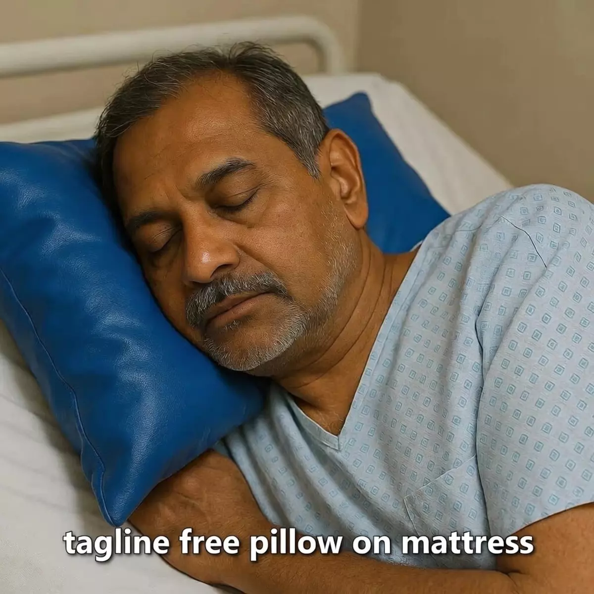 mediwere-semi-fowler-mattress-with-pillow-blue-color-high-density-foam-with-101-mm-thickness-for-hospitals-and-clinics