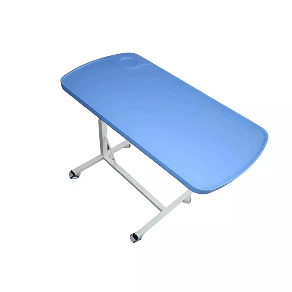 ABCO Over Bed Table with ABS Top, Adjustable Height and Mild Steel Frame for Clinics & Hospitals,
