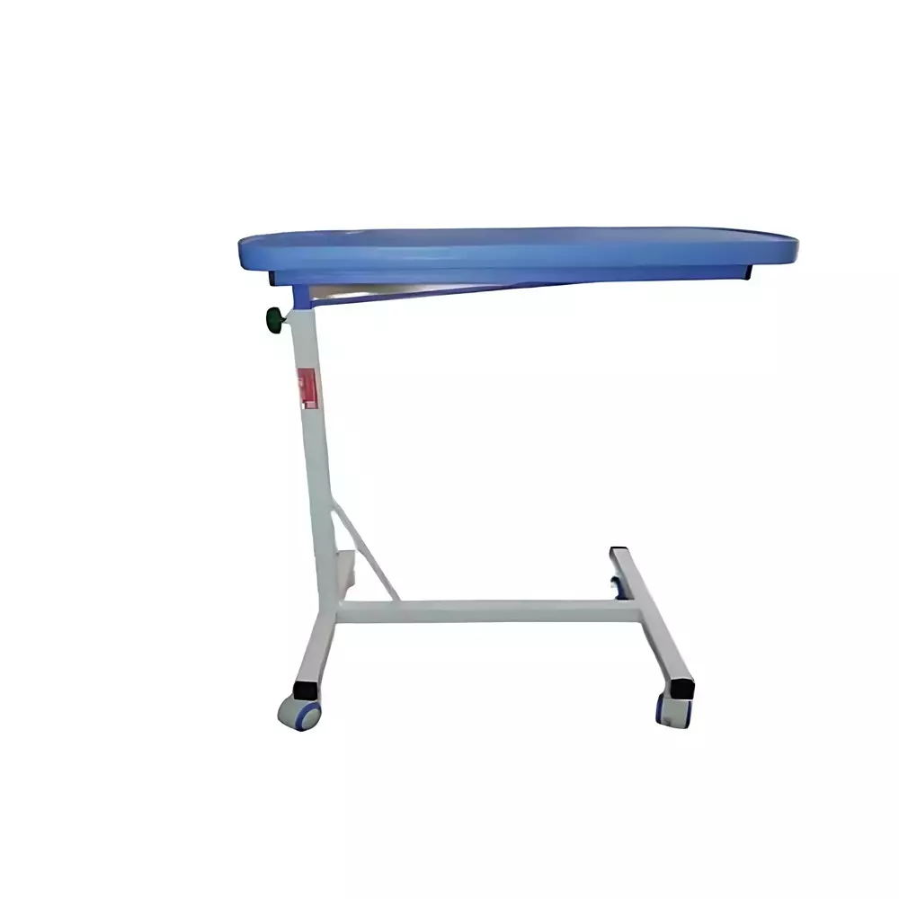 abco-over-bed-table-with-abs-top-adjustable-height-and-mild-steel-frame-for-clinics-hospitals