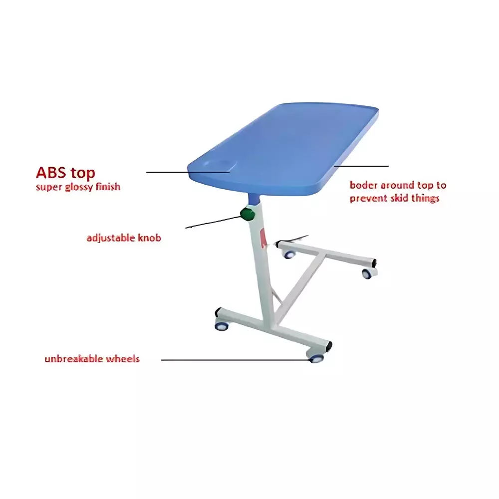 abco-over-bed-table-with-abs-top-adjustable-height-and-mild-steel-frame-for-clinics-hospitals