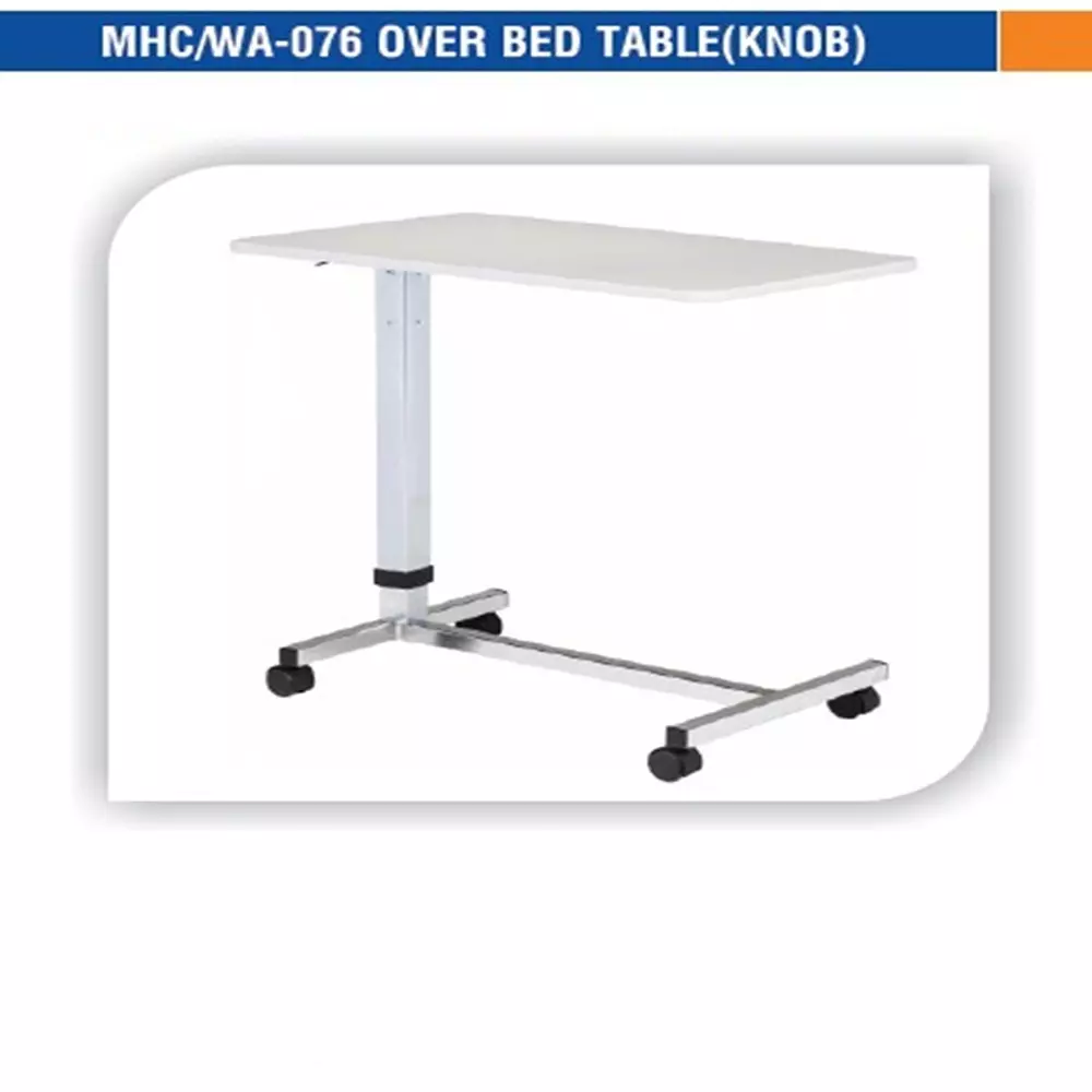 Meditech Overbed Tables 600 mm (23.6 inch) Laminated TOP Mild Steel Frame, MHC/WA-076