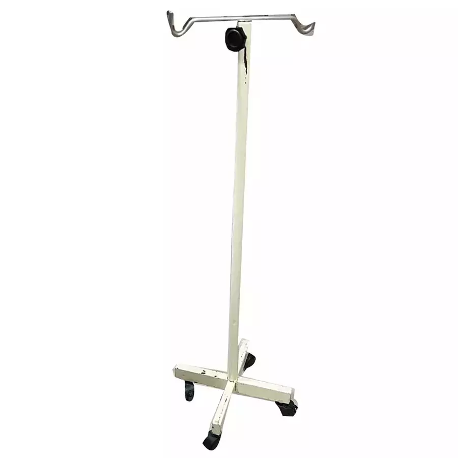 RM Social Mild Steel Powder Coated Heavy Pipe IV Stand With 4 Legs, RM0149