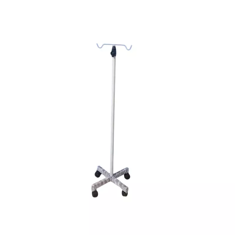 GENERIC 4 Feet (1219.2 mm) IV Saline Stand Mild Steel Base and Rod with Polished Finish for Hospitals and Clinics, ASU1212