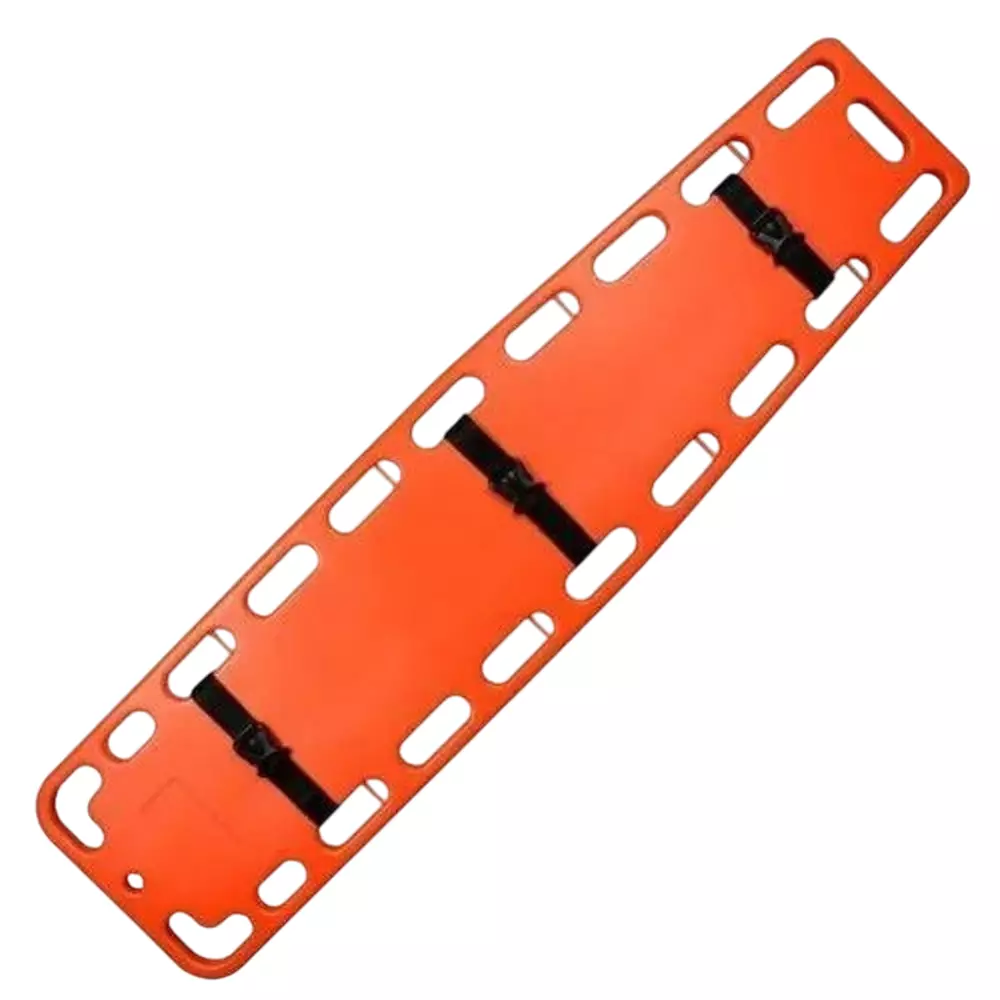 EFFICACY Spine Board Rescue Stretcher Orange Plastic Plate Mount 300 Kg Capacity for Hospitals Use