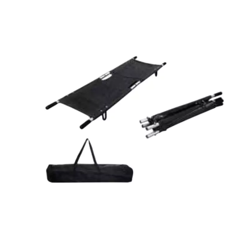 Florix Nation Single Fold Stretcher 110 Kg Load Capacity with Carry Bag Anti-Fungus, Black