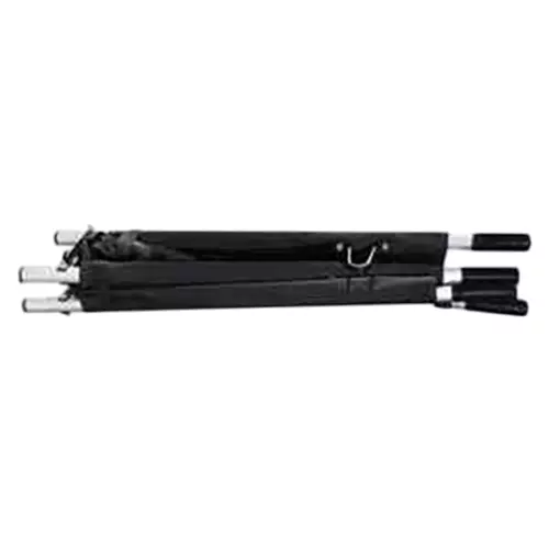 Florix Nation Single Fold Stretcher 110 Kg Load Capacity with Carry Bag Anti-Fungus, Black