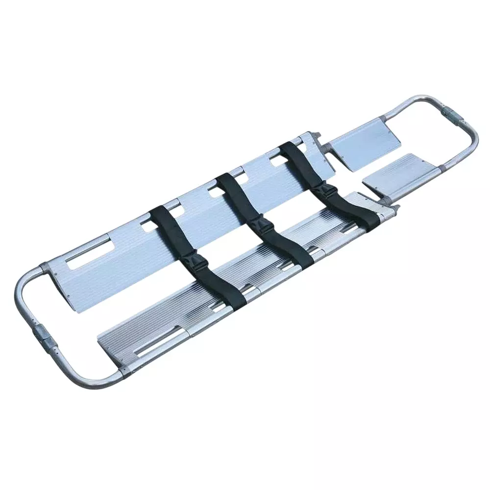 ABCO Scoop Type Stretcher Aluminium Body Silver Color for Clinics & Hospitals, WH-527