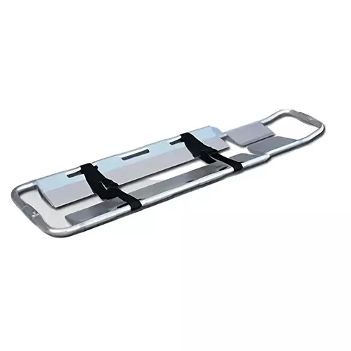 RESQ Scoop Stretcher Powder Coating Aluminium Silver 159 Kg Load Capacity for Hospitals