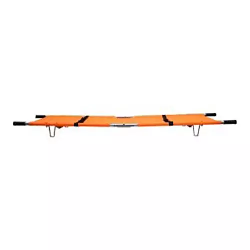 resq-2-fold-stretcher-32-mm-outer-dia-28-mm-inner-dia-550-gsm-zinc-coating-vinyl-coated-synthetic-fabric-aluminium-pole-orange-for-hospitals