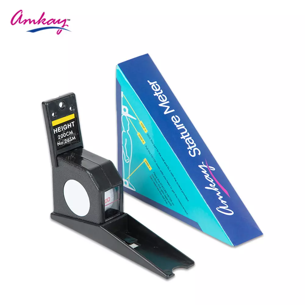 amkay-stature-meter-black-color-plastic-body-for-measuring-height-in-hospitals-clinics-pack-of-50