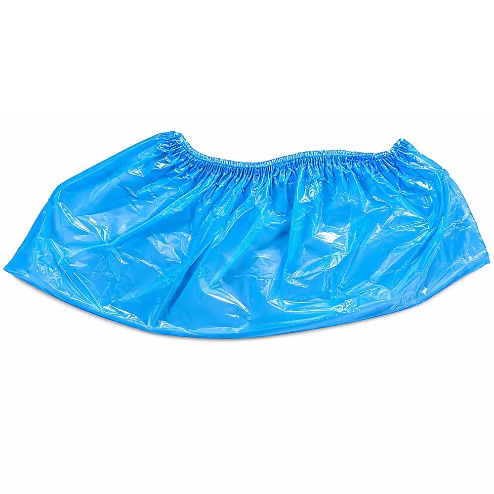 Generic Disposable Shoe Cover Plastic Blue (Pack of 100 Pcs)