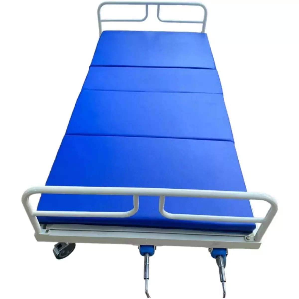 mf-global-full-fowler-bed-with-mattress-iron-fiber-body-white-blue-color-and-200-kg-load-capacity-for-hospitals-and-clinics