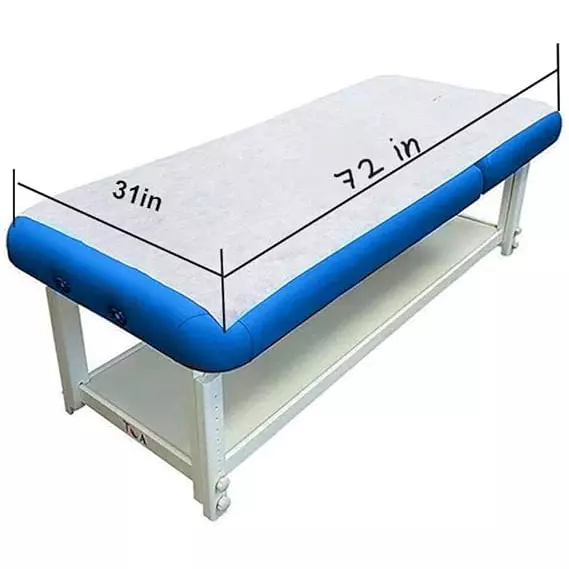 KUDIZE  Disposable Non-Woven Bed Sheet White 78.74x182.88 cm (31x72 inch) For Hospital, Hotel, Clinic, Spa, DKB3172W-10 (Pack of 10)