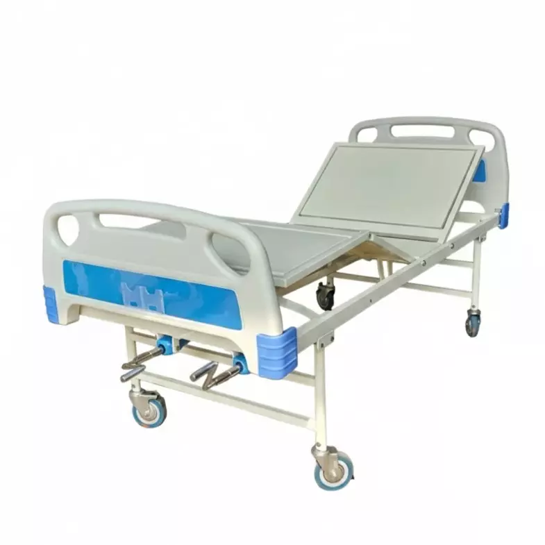 MF HOSPICARE Full Fowler Bed Galvanized Steel, Iron Body White & Blue Color and 200 Kg Load Capacity for Hospitals and Clinics