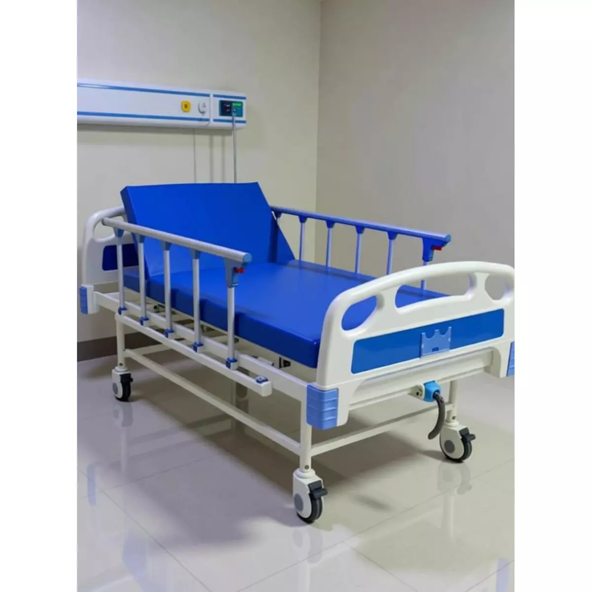 mf-global-semi-fowler-bed-with-mattress-iron-fiber-body-white-blue-color-and-200-kg-load-capacity-for-hospitals-and-clinics
