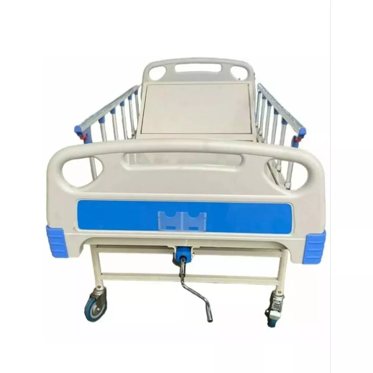 mf-global-semi-fowler-bed-with-mattress-iron-fiber-body-white-blue-color-and-200-kg-load-capacity-for-hospitals-and-clinics