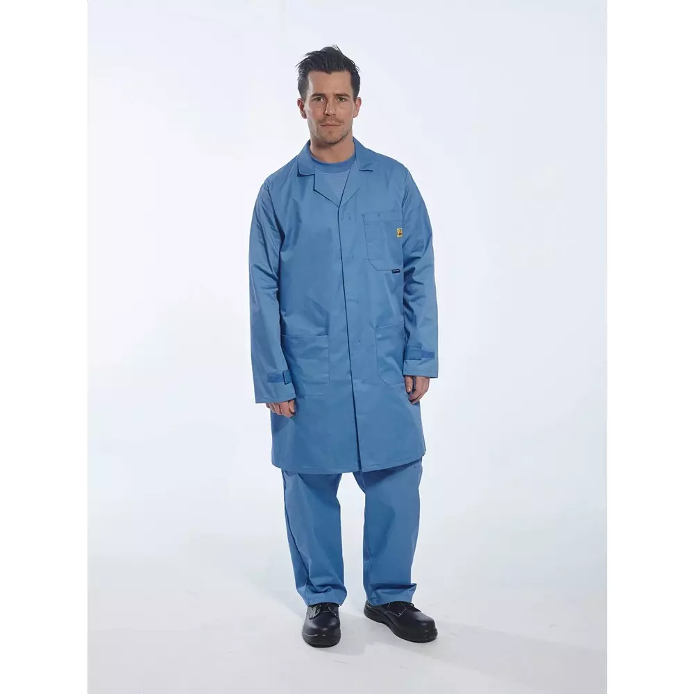 portwest-lab-coat-l-size-blue-polyester-button-for-industrial-use-as10hbrl
