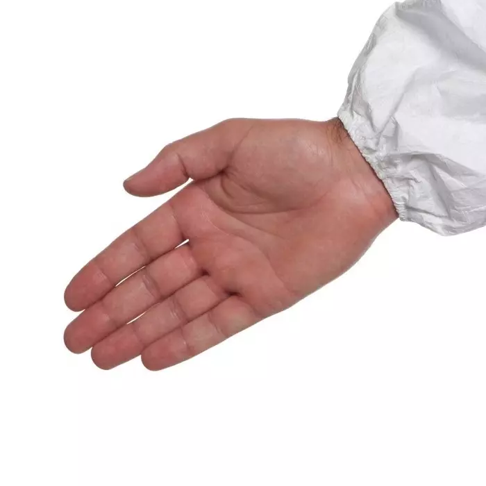 DuPont White Unisex Disposable White Lab Coat, S, D13496004