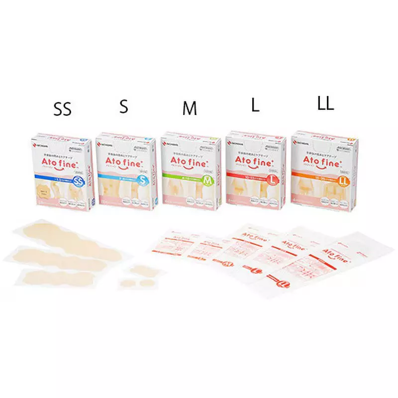 NICHIBAN Atofine TM Scar Care Tape 25x25 mm Woven Fabric Size, ATFSS (Pack of 24 Pcs)