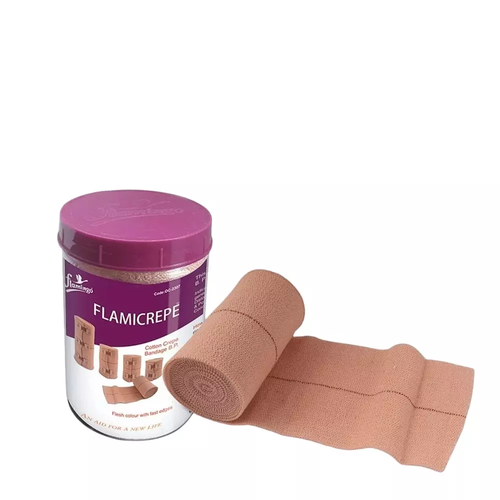 Flamingo Flamicrepe Cotton Crepe Bandage 4 m x 6 cm Cotton Brown 40 g