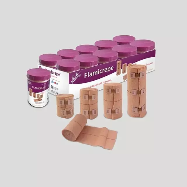 Flamingo Flamicrepe Cotton Crepe Bandage 4 m x 6 cm Cotton Brown 40 g