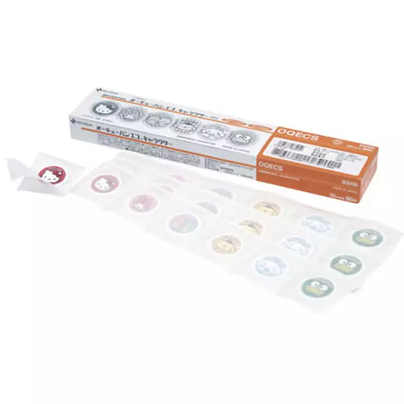 NICHIBAN Okuban Eco (Character) First Aid Bandage with 6 Popular Children Characters, OQECS (Pack of 90 Pcs)