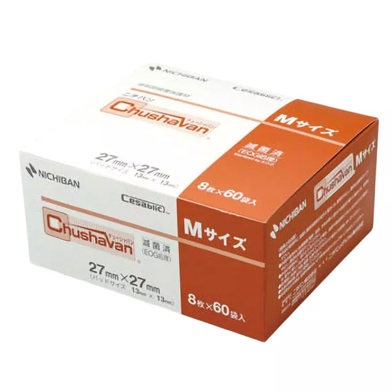 NICHIBAN CHUSHAVAN Adhesive Bandage Medium 27x27 mm Adhesive Surface, CSVM (Pack of 480 Sheets)