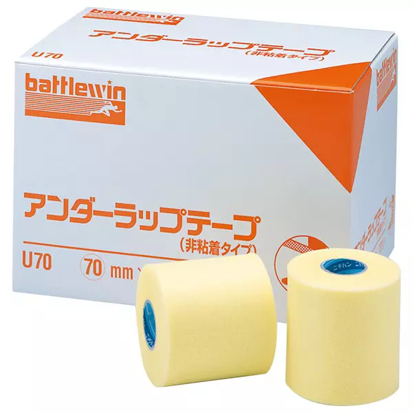NICHIBAN Battlewin Underwrap Tape U-Type 70 mm x 25 m, U-70 (Pack of 12 Rolls)