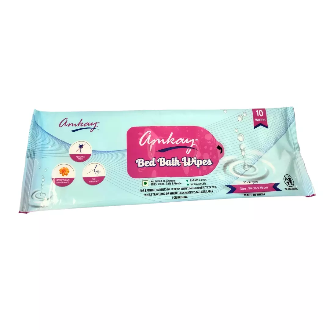 Amkay 10 Pcs Per Packet Bed Bath Towel Alcohol Free Made of Cotton for Cleaning Purpose, AMK-BBT-501 (Pack of 50 Packets)