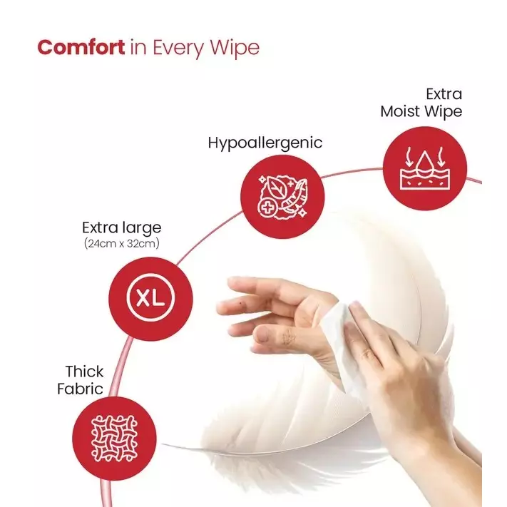 AGEasy Antara by MAX Group Bath Wipes 24x30 cm Aloe Vera Fragrance White, AEBW100101 (Pack of 10)