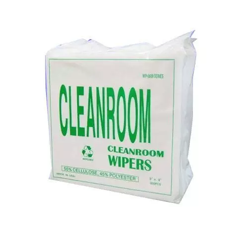 GLOBALSS Cleanroom Wipes Polyester White 225x225 mm (9x9 Inch) (Pack of 150)