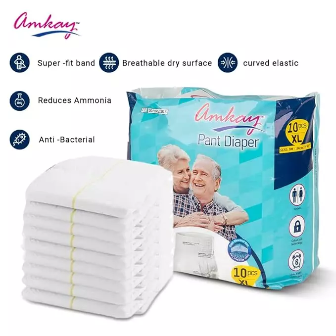 amkay-10-pcs-per-packet-xl-size-pant-diaper-for-adults-white-color-box-of-12-packets