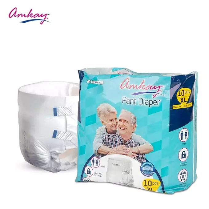 amkay-10-pcs-per-packet-xl-size-pant-diaper-for-adults-white-color-box-of-12-packets