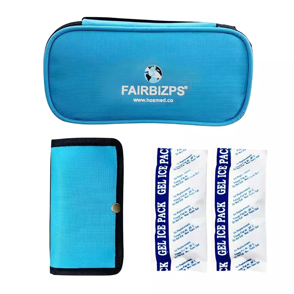 FAIRBZPS Insulin Cooling Travel Pouch with Two Ice Gel Pack Keep Insulin Safe and Cool for 6 to 8 Hr