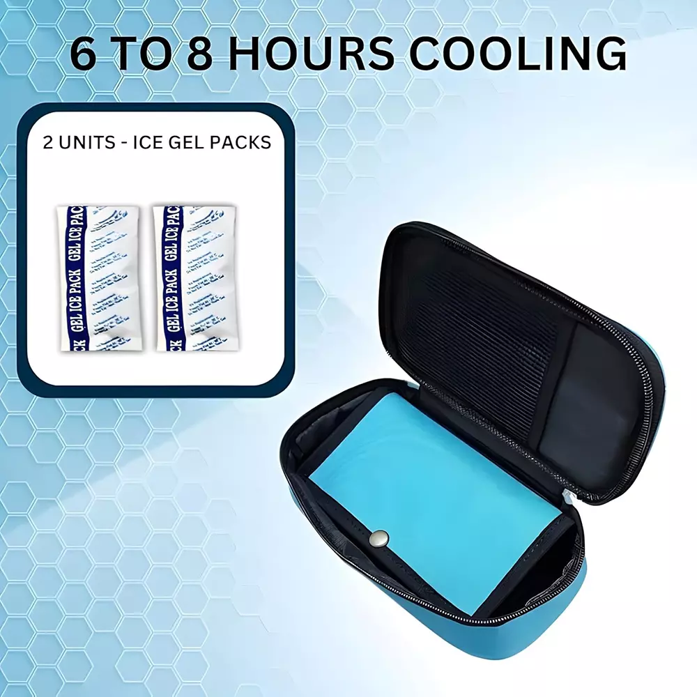 FAIRBZPS Insulin Cooling Travel Pouch with Two Ice Gel Pack Keep Insulin Safe and Cool for 6 to 8 Hr