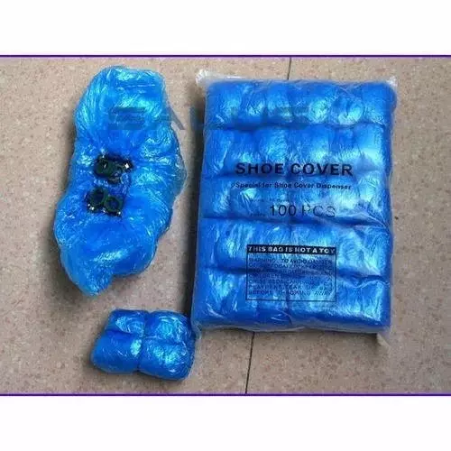 GLOBALSS Semi Automatic Shoe Cover Polythene Blue (Pack of 50 Pair)