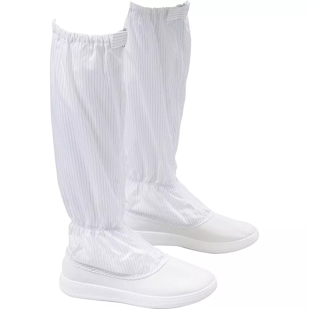 Monotaro Clean Shoes with Long Zipper White 100% Polyester with Conductive Thread PU Sole Anti-Static Size 26 cm, 14931948