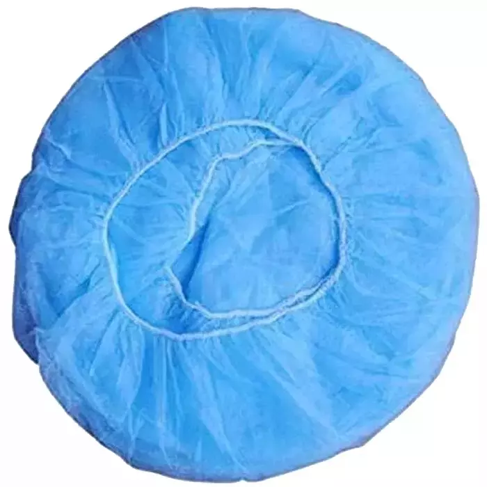 GENERIC Bouffant Surgical Head Cap Blue Non-Woven Reusable Disposable 18 Inch (457.2 mm) (Pack of 100 )