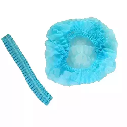 GENERIC Bouffant Surgical Head Cap Blue Non-Woven Reusable Disposable 18 Inch (457.2 mm) (Pack of 100 )