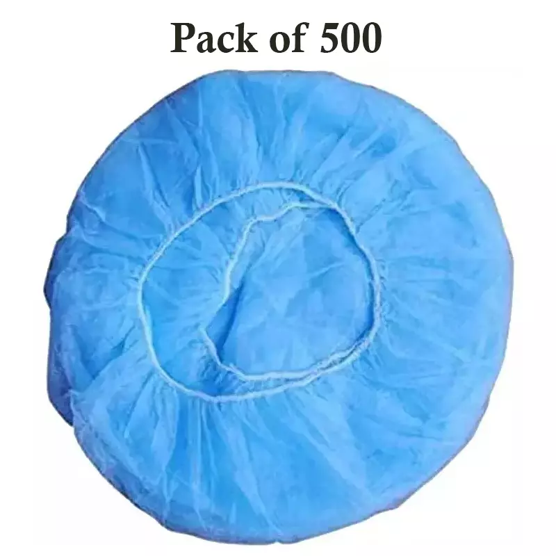GENERIC Bouffant Surgical Head Cap Blue Non-Woven Reusable Disposable 18 Inch (457.2 mm) (Pack of 500 )