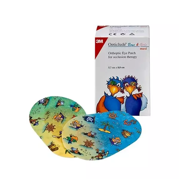 3M Opticlude Orthoptic Eye Patch 5.7x8 cm Oval, 1539 (Pack of 20)