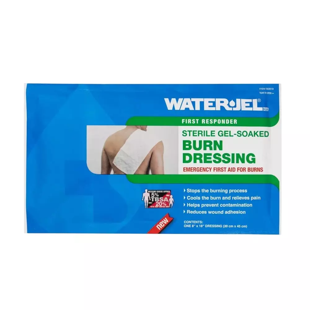 Waterjel Burn Dressing Non-Adherent Gel Square Sterile White Non-Woven 20.32x45.72 cm Size