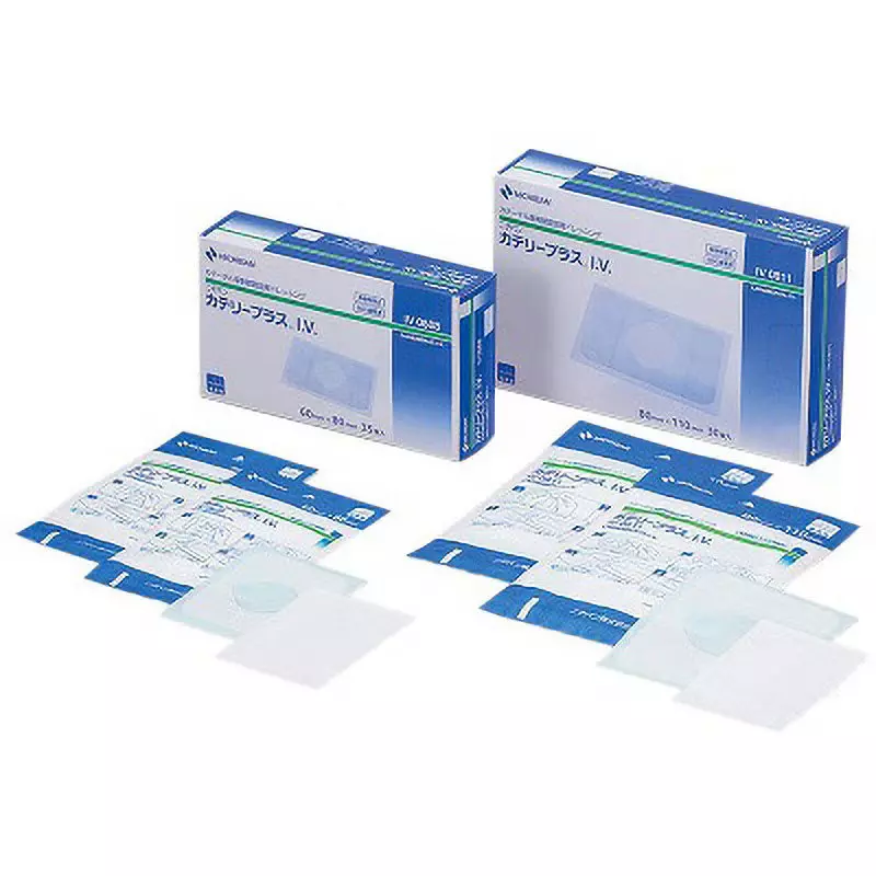 NICHIBAN CATHEREEPLUS I.V. Fixing Tape Polypropylene Nonwoven Fabric 60x80 mm, IV0608 (Pack of 35 Pcs)