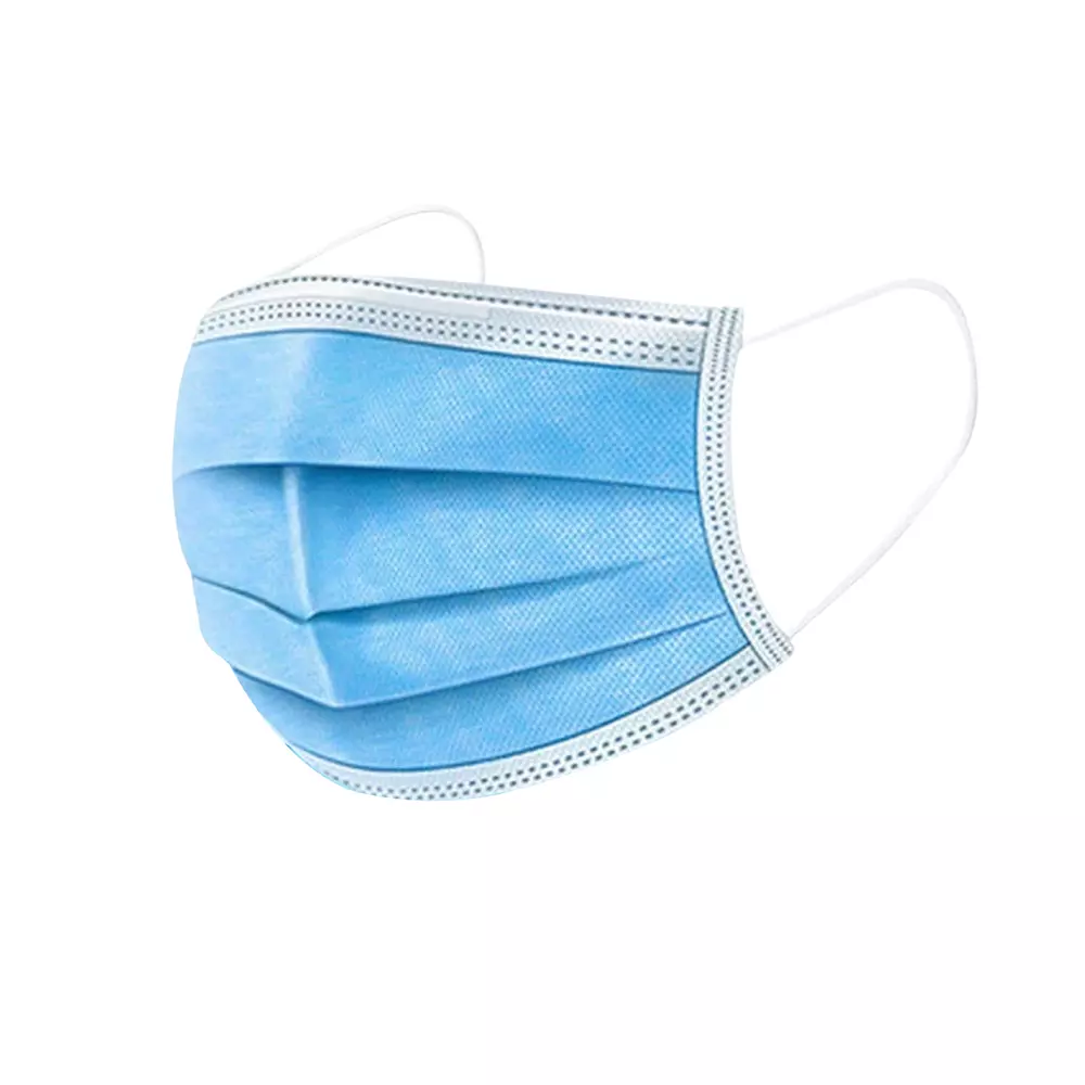 Generic Disposable Surgical Mask 3 Ply Free Size Blue (Pack of 50)