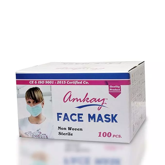 amkay-100-pcs-per-box-3-ply-face-mask-blue-color-non-woven-fabric-for-healthcare-staff-pack-of-30-box