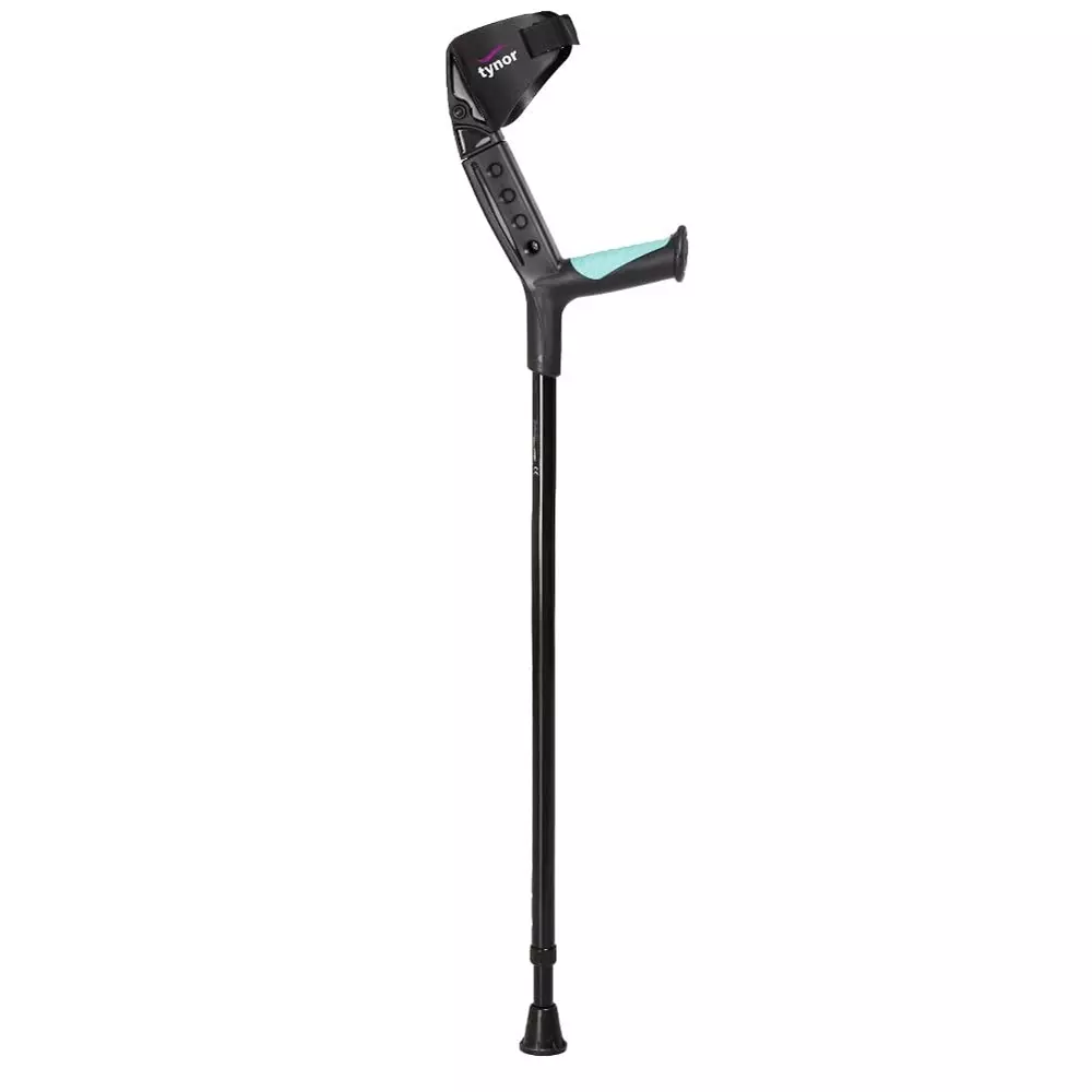 Tynor Elbow Crutch Adjustable Black Standard Size, 345832
